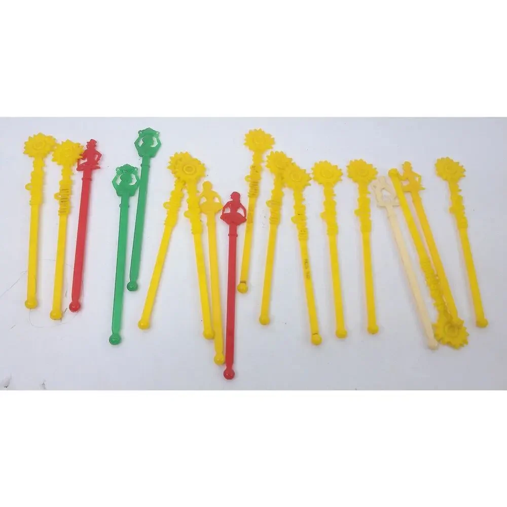 Vintage El San Juan Multicolor Swizzle Stirrers Set of 18